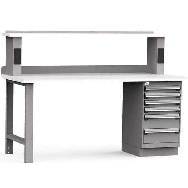 Rousseau Metal - Stationary Work Benches, Tables Type: Work Bench Top Material: Laminated Plastic - Industrial Tool & Supply