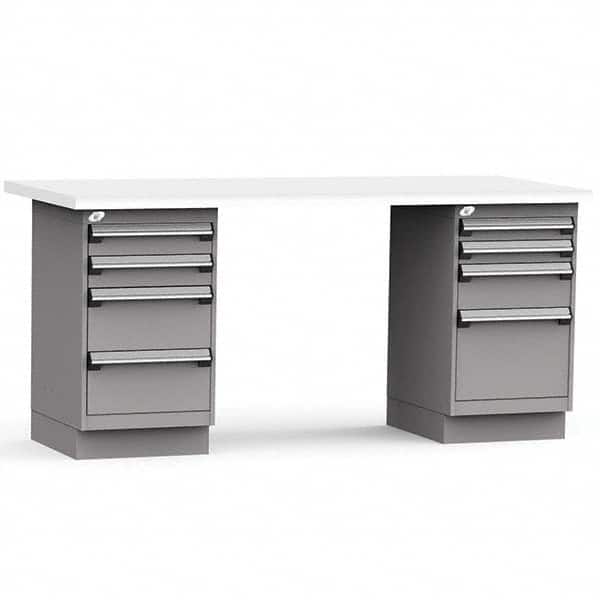 Rousseau Metal - Stationary Work Benches, Tables Type: Work Bench Top Material: Laminated Plastic - Industrial Tool & Supply