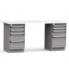 Rousseau Metal - Stationary Work Benches, Tables Type: Work Bench Top Material: Laminated Plastic - Industrial Tool & Supply