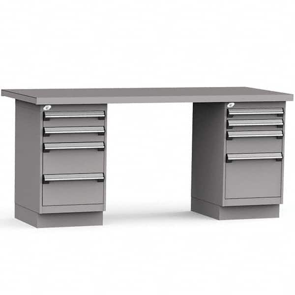 Rousseau Metal - Stationary Work Benches, Tables Type: Work Bench Top Material: Painted Steel - Industrial Tool & Supply