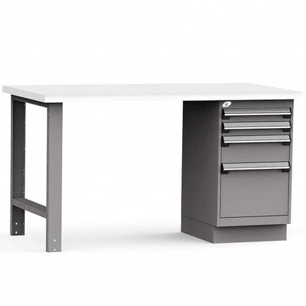 Rousseau Metal - Stationary Work Benches, Tables Type: Work Bench Top Material: Laminated Plastic - Industrial Tool & Supply