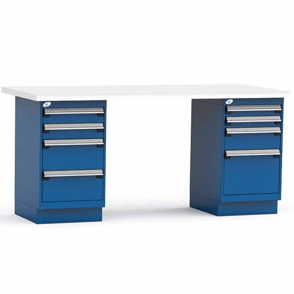 Rousseau Metal - Stationary Work Benches, Tables Type: Work Bench Top Material: Laminated Plastic - Industrial Tool & Supply