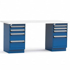 Rousseau Metal - Stationary Work Benches, Tables Type: Work Bench Top Material: Laminated Plastic - Industrial Tool & Supply