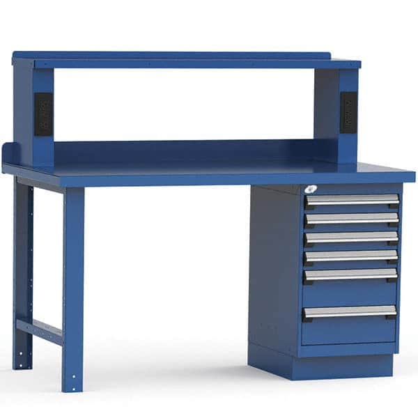 Rousseau Metal - Stationary Work Benches, Tables Type: Work Bench Top Material: Painted Steel - Industrial Tool & Supply