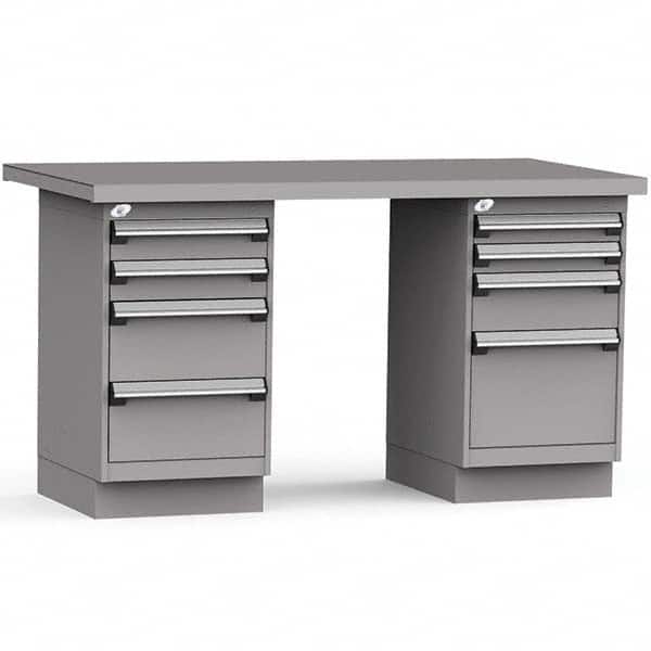 Rousseau Metal - Stationary Work Benches, Tables Type: Work Bench Top Material: Painted Steel - Industrial Tool & Supply