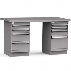Rousseau Metal - Stationary Work Benches, Tables Type: Work Bench Top Material: Painted Steel - Industrial Tool & Supply