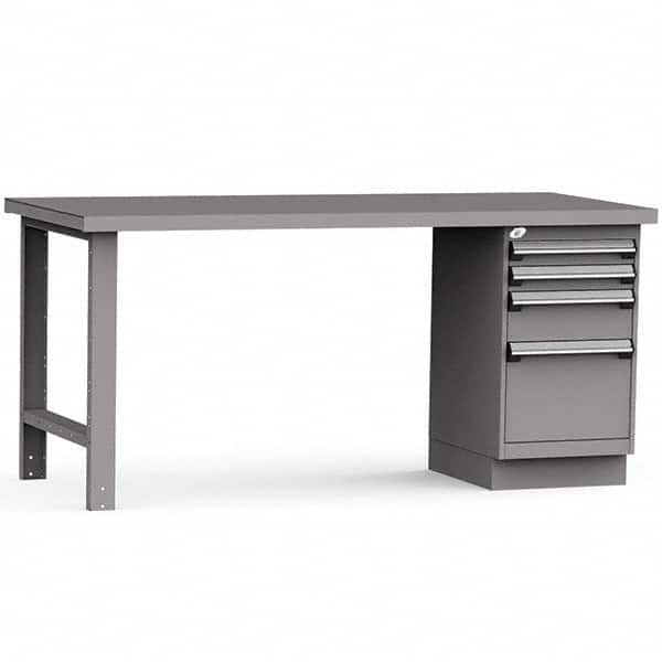 Rousseau Metal - Stationary Work Benches, Tables Type: Work Bench Top Material: Painted Steel - Industrial Tool & Supply