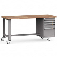 Rousseau Metal - Mobile Work Benches Type: Mobile Workbench Length: 72 (Inch) - Industrial Tool & Supply