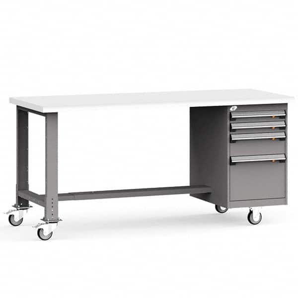 Rousseau Metal - Mobile Work Benches Type: Mobile Workbench Length: 60 (Inch) - Industrial Tool & Supply