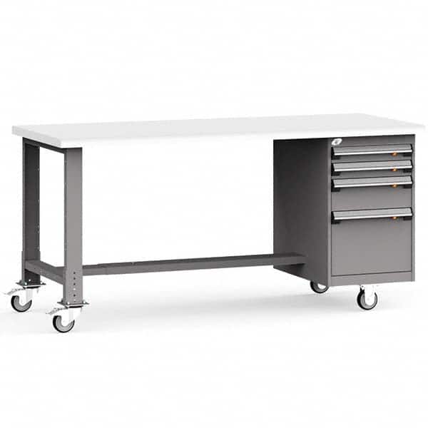 Rousseau Metal - Mobile Work Benches Type: Mobile Workbench Length: 72 (Inch) - Industrial Tool & Supply