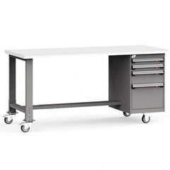 Rousseau Metal - Mobile Work Benches Type: Mobile Workbench Length: 72 (Inch) - Industrial Tool & Supply