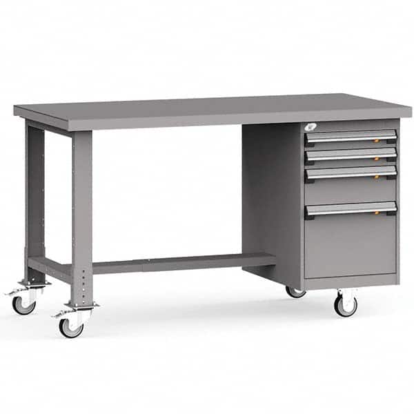 Rousseau Metal - Mobile Work Benches Type: Mobile Workbench Length: 60 (Inch) - Industrial Tool & Supply