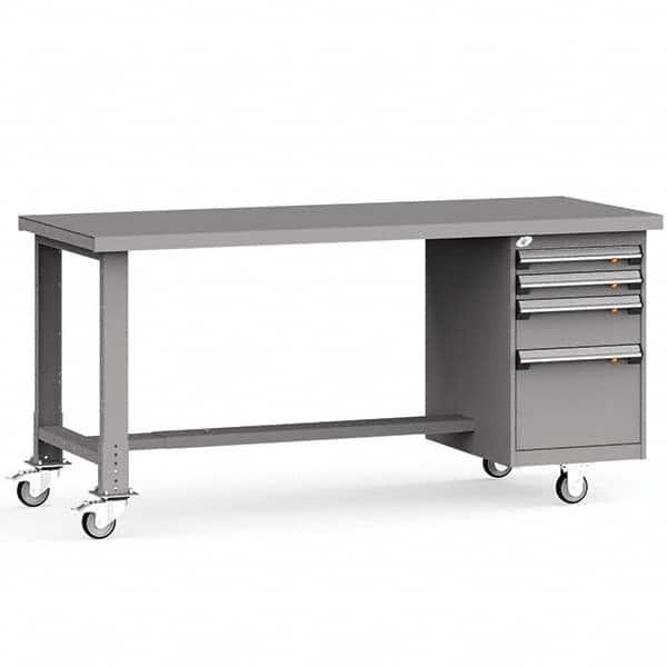 Rousseau Metal - Mobile Work Benches Type: Mobile Workbench Length: 72 (Inch) - Industrial Tool & Supply