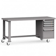 Rousseau Metal - Mobile Work Benches Type: Mobile Workbench Length: 72 (Inch) - Industrial Tool & Supply