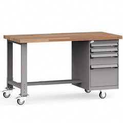 Rousseau Metal - Mobile Work Benches Type: Mobile Workbench Length: 60 (Inch) - Industrial Tool & Supply