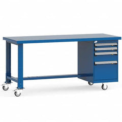 Rousseau Metal - Mobile Work Benches Type: Mobile Workbench Length: 72 (Inch) - Industrial Tool & Supply