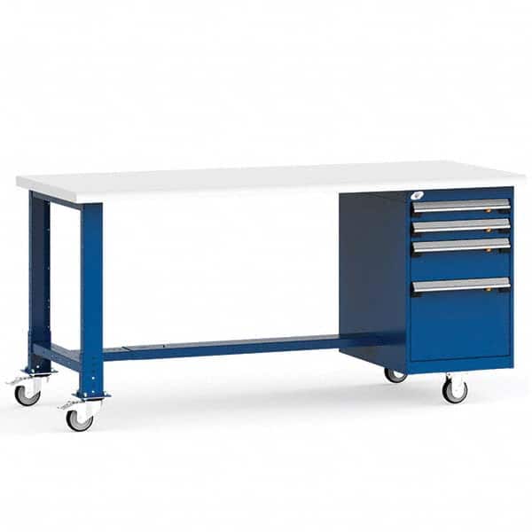 Rousseau Metal - Mobile Work Benches Type: Mobile Workbench Length: 72 (Inch) - Industrial Tool & Supply