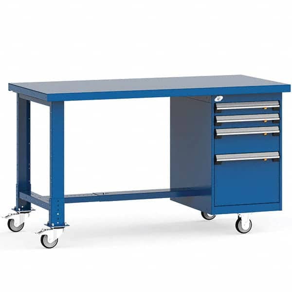 Rousseau Metal - Mobile Work Benches Type: Mobile Workbench Length: 60 (Inch) - Industrial Tool & Supply