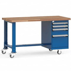 Rousseau Metal - Mobile Work Benches Type: Mobile Workbench Length: 60 (Inch) - Industrial Tool & Supply