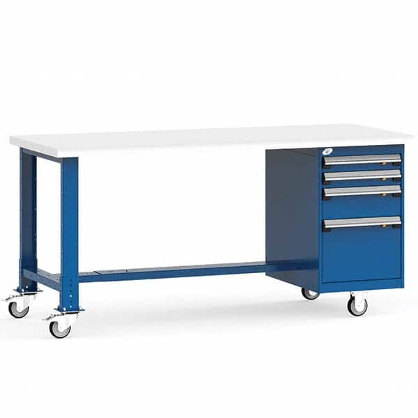 Rousseau Metal - Mobile Work Benches Type: Mobile Workbench Length: 60 (Inch) - Industrial Tool & Supply