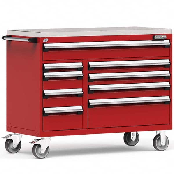 Rousseau Metal - Tool Roller Cabinets Drawers Range: 5 - 10 Drawers Width Range: 48" and Wider - Industrial Tool & Supply