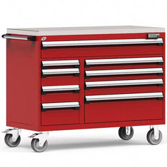 Rousseau Metal - Tool Roller Cabinets Drawers Range: 5 - 10 Drawers Width Range: 48" and Wider - Industrial Tool & Supply