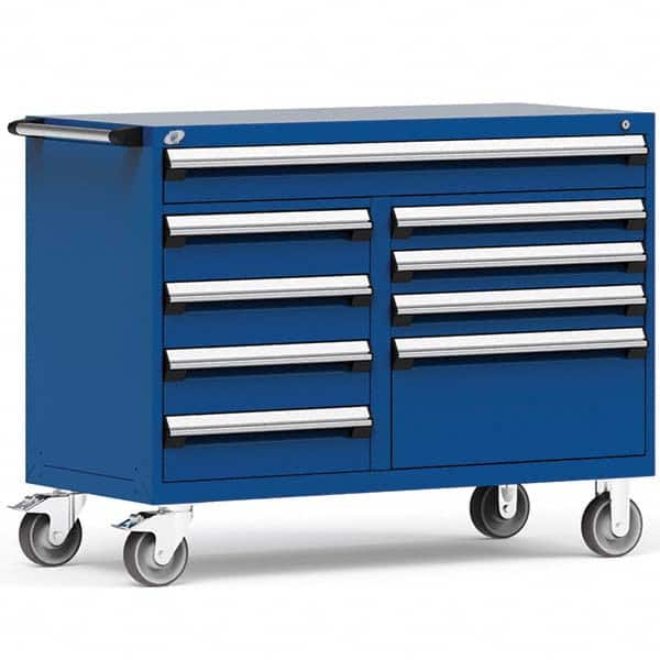 Rousseau Metal - Tool Roller Cabinets Drawers Range: 5 - 10 Drawers Width Range: 48" and Wider - Industrial Tool & Supply