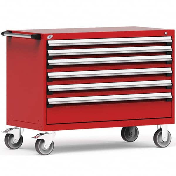 Rousseau Metal - Tool Roller Cabinets Drawers Range: 5 - 10 Drawers Width Range: 48" and Wider - Industrial Tool & Supply