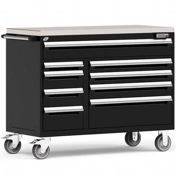 Rousseau Metal - Tool Roller Cabinets Drawers Range: 5 - 10 Drawers Width Range: 48" and Wider - Industrial Tool & Supply