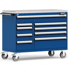 Rousseau Metal - Tool Roller Cabinets Drawers Range: 5 - 10 Drawers Width Range: 48" and Wider - Industrial Tool & Supply