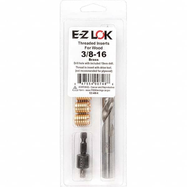 E-Z LOK - Thread Repair Kits Insert Thread Size (Inch): 3/8-16 Includes Drill: Yes - Industrial Tool & Supply