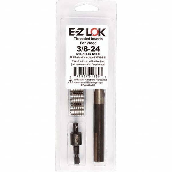 E-Z LOK - Thread Repair Kits Insert Thread Size (Inch): 3/8-24 Includes Drill: Yes - Industrial Tool & Supply