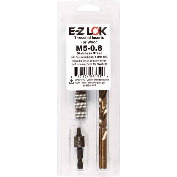 E-Z LOK - Thread Repair Kits Insert Thread Size (mm): M5x0.80 Includes Drill: Yes - Industrial Tool & Supply