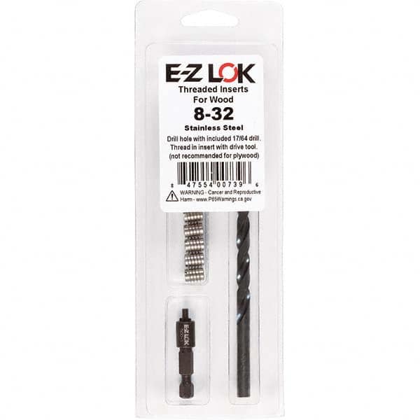 E-Z LOK - Thread Repair Kits Insert Thread Size (Inch): #8-32 Includes Drill: Yes - Industrial Tool & Supply