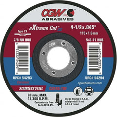 CGW Abrasives - Cutoff Wheels Tool Compatibility: Angle Grinders Wheel Diameter (Inch): 6 - Industrial Tool & Supply