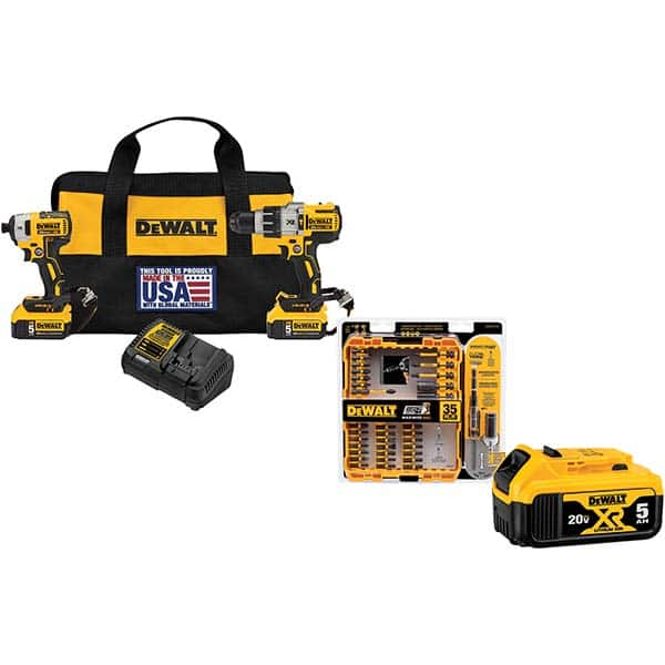 DeWALT - Cordless Tool Combination Kits Voltage: 20 Tools: Hammerdrill & Impact Driver - Industrial Tool & Supply