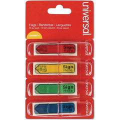 UNIVERSAL - Self-Stick Page Flags Style: Flag Color: Assorted - Industrial Tool & Supply