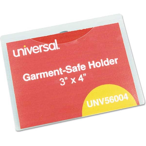 UNIVERSAL - Badge Holders Attachment Type: Clip-On Horizontal or Vertical Holder: Horizontal - Industrial Tool & Supply