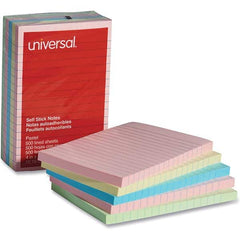 UNIVERSAL - Note Pads, Writing Pads & Notebooks Writing Pads & Notebook Type: Self-Stick Notes Size: 4 x 6 - Industrial Tool & Supply