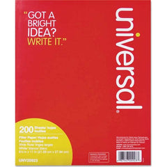 UNIVERSAL - Note Pads, Writing Pads & Notebooks Writing Pads & Notebook Type: Filler Paper Size: 8-1/2 x 11 - Industrial Tool & Supply