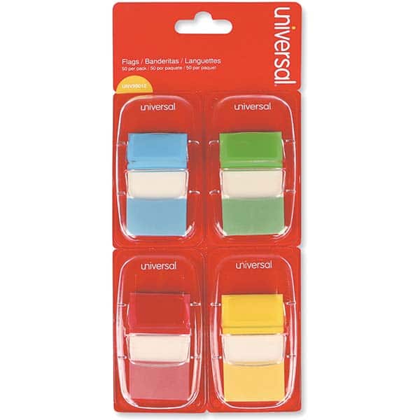 UNIVERSAL - Self-Stick Page Flags Style: Flag Color: Assorted - Industrial Tool & Supply
