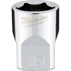 Milwaukee Tool - Hand Sockets Drive Size (Inch): 3/8 Size (mm): 15.0000 - Industrial Tool & Supply