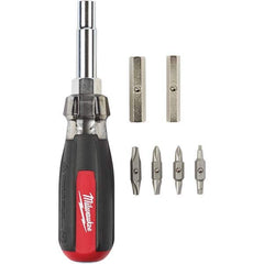Milwaukee Tool - Bit Screwdrivers Type: Multi-Bit Screwdriver Tip Type: Phillips ; Square; Slotted - Industrial Tool & Supply