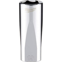 Milwaukee Tool - Hand Sockets Drive Size (Inch): 3/8 Size (mm): 19.0000 - Industrial Tool & Supply