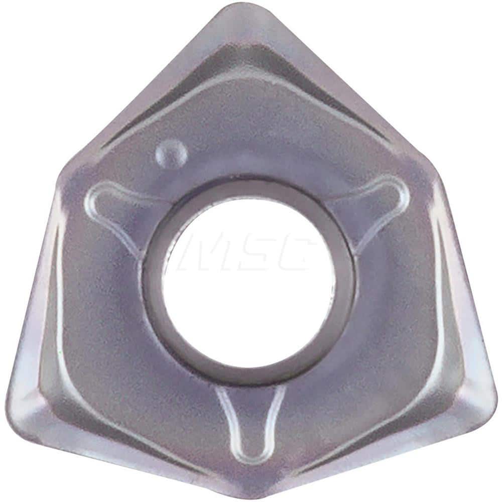 Kyocera WNMU 050408ENGM PR1525 Grade PVD Carbide, 80 Degree Trigon, Negative Rake Angle, Neutral Milling insert for Roughing in (P) Free-Cutting Steel