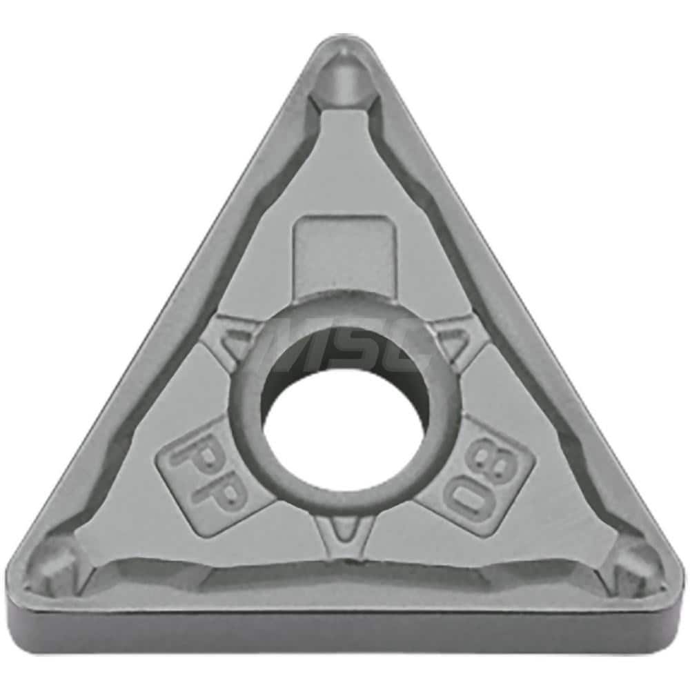 Kyocera TNMG 331PP TN610 Grade Uncoated Cermet, 0 Degree, Triangle, Negative Rake Angle, Neutral Turning Insert for Continuous and Finishing in (P) Carbon/Alloy Steel