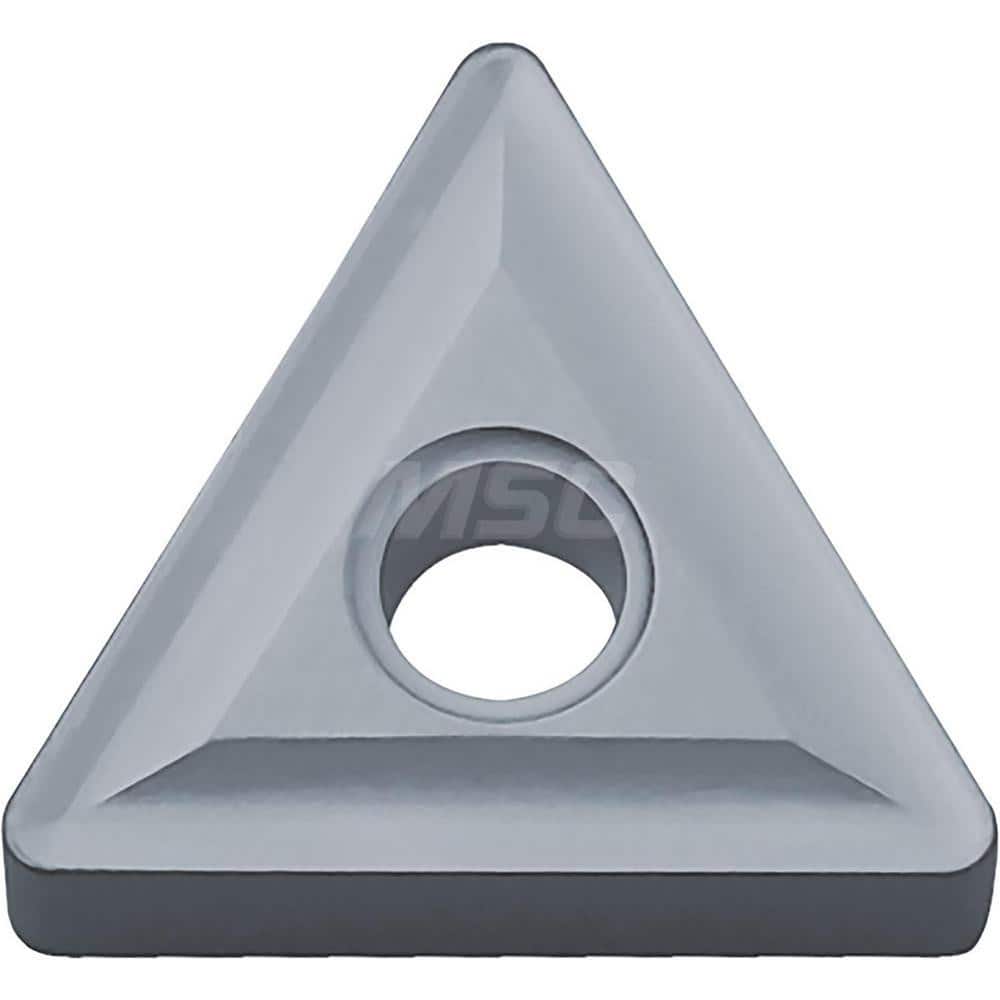 Kyocera TNMG 332 TN610 Grade Uncoated Cermet, 0 Degree, Triangle, Negative Rake Angle, Neutral Turning Insert for Continuous and Roughing in (P) Carbon/Alloy Steel