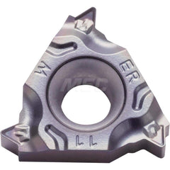 Laydown Threading Inserts; Insert Style: 16ER; Insert Size Code: 16; Insert Material: Solid Carbide; Manufacturer Grade: PR1215; Threads Per Inch: 19.00; Thread Type: External; Thread Standard: Tapered Pipe; Insert Hand: Right Hand; Included Angle: 55; Ch
