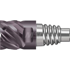 Square End Mill Heads; Mill Diameter (mm): 10.00; Mill Diameter (Decimal Inch): 0.3940; Number of Flutes: 6; Length of Cut (mm): 12.4000; Connection Type: E10; Overall Length (mm): 23.6000; Material: Solid Carbide; Finish/Coating: AlTiN/ZrN; Cutting Direc