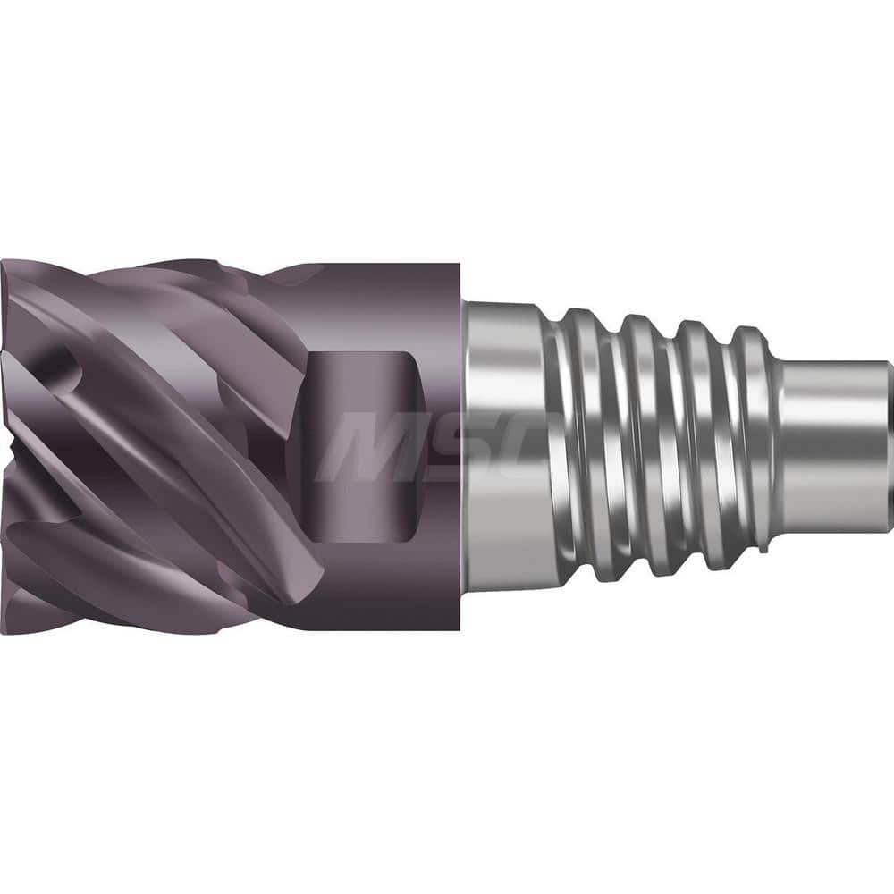 Square End Mill Heads; Mill Diameter (mm): 25.00; Mill Diameter (Decimal Inch): 0.9840; Number of Flutes: 8; Length of Cut (mm): 25.6000; Connection Type: E25; Overall Length (mm): 49.6000; Material: Solid Carbide; Finish/Coating: AlTiN/ZrN; Cutting Direc